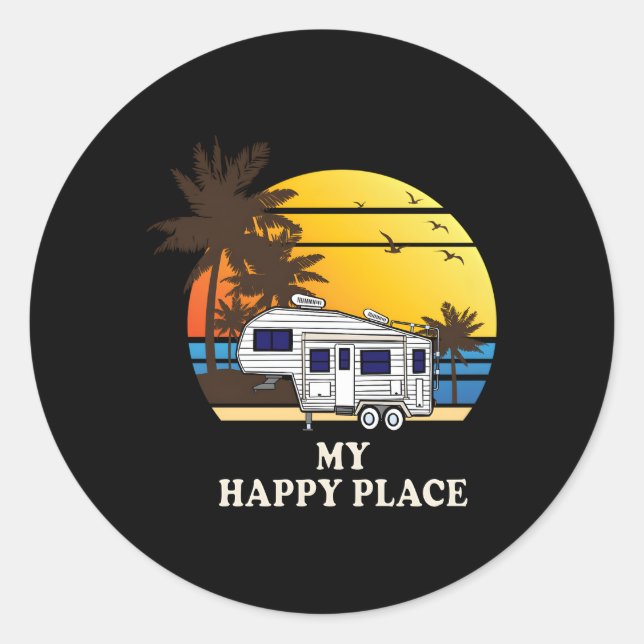 Adesivo 5 Wheel My Happy Place 5R Camper (Frente)