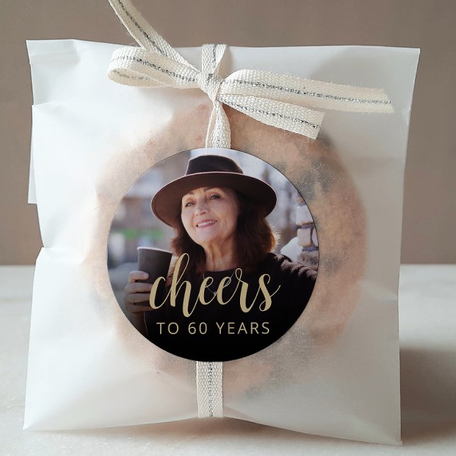 Adesivo 60ª Festa de aniversário de torcida por fotos (Criador carregado)