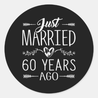 Adesivo 60º aniversário de 60 anos Casamento