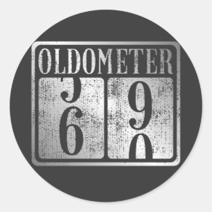 Adesivo 60º aniversário Oldometer 59-60 Vintage