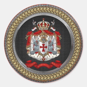 Adesivo [600] Cavaleiros Templários Casaco de Armas