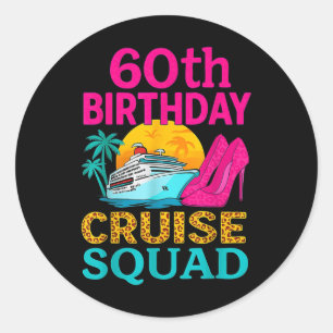 Adesivo 60.º Aniversário do Cruise Squad, 60 anos de idade