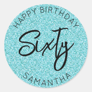 Adesivo 60.º Aniversário Personalizado - Espanto Azul Sess