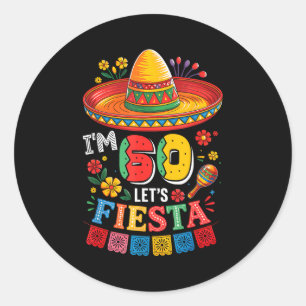 Adesivo 60 anos de idade vamos festa 60º aniversário méxic