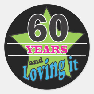 Adesivo 60 anos e amor dele! aniversário de 60th