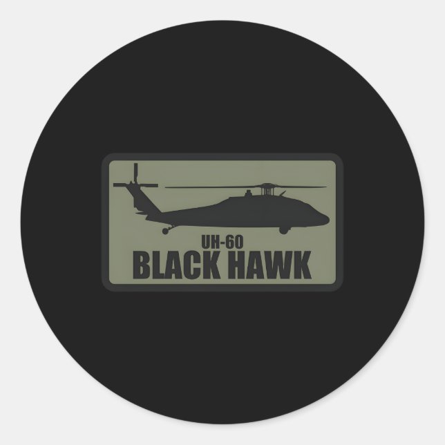 Adesivo 60 Black Hawk Patch Subduzido (Frente)