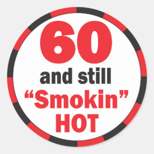 Adesivo 60 e ainda aniversário quente de Smokin   60th