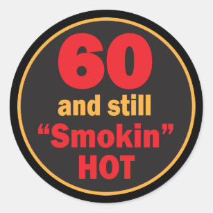 Adesivo 60 e ainda aniversário quente de Smokin   60th