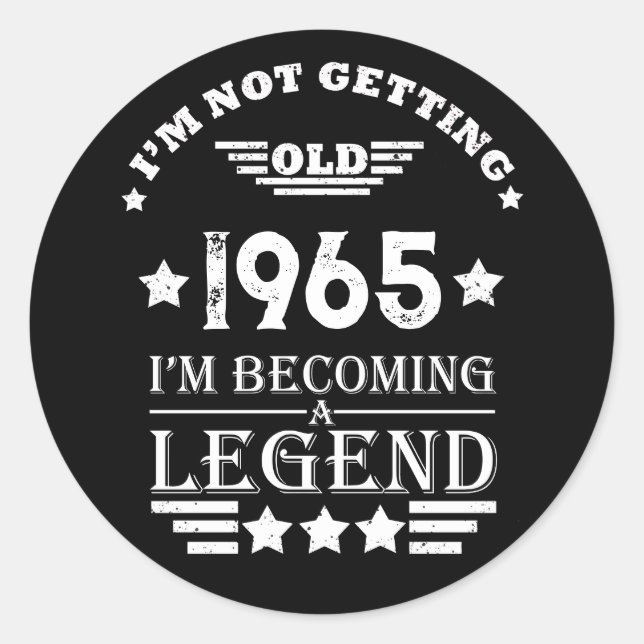 Adesivo 60 presentes de aniversário personalizados (Frente)