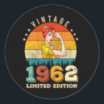 Adesivo 60 Year Old Women Bday 1962 Vintage 60th Birthday<br><div class="desc">Birthday Design For anyone who's horoscope say difficult & Stubborn But totally worth.Wear it with pride at work,  school gym perfect to pair with shorts,  leggings or jeans for a casual yet trendy Look</div>