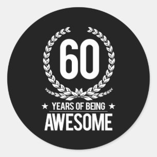 Adesivo 60th Aniversário (60 anos de ser impressionantes)