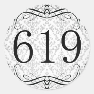 Adesivo 619 Código de área