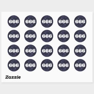 Adesivo 666 Angel Number Estrelas Mais alto autoalinhament