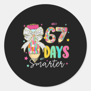 Adesivo 67º Dia De Escola 67 Dias Mais Inteligente Coquete