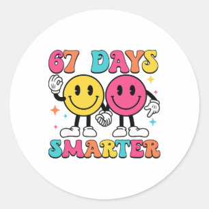 Adesivo 67º Dia De Escola 67 Dias Mais Inteligente Profess