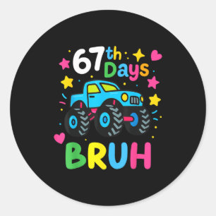 Adesivo 67º Dia De Escola Bruh Meme Divertido 67 Monster T