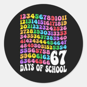 Adesivo 67º Dia De Escola Professor Crianças 67 Matemática