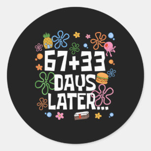 Adesivo 67+33 Dias Depois 100 Dias De Escola Professor Sei