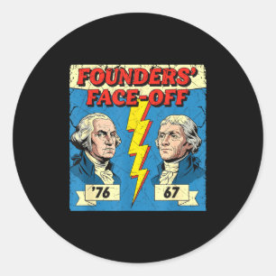 Adesivo 67 76 George Washington Thomas Jefferson História