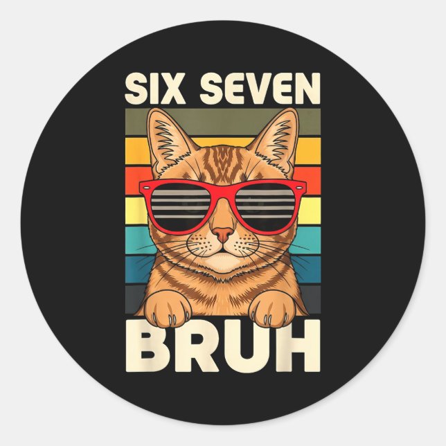 Adesivo 67 Animals Funny 67 Brainrot Youth Kids Cat 67  (Frente)