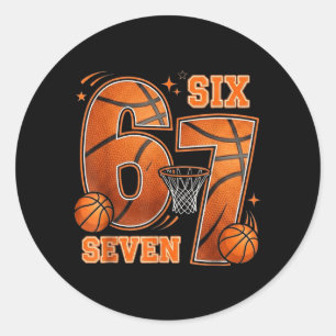 Adesivo 67 Basquete Aniversário 6 7 Aro