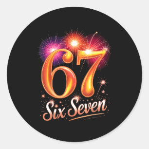 Adesivo 67 Camisa de pijama para festa de Ano Novo 6 7 Mem