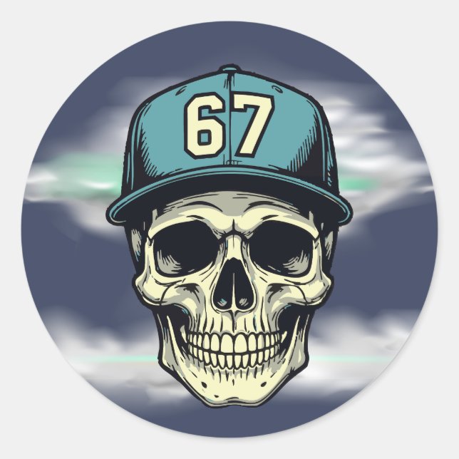 Adesivo 67 Caveira (Frente)