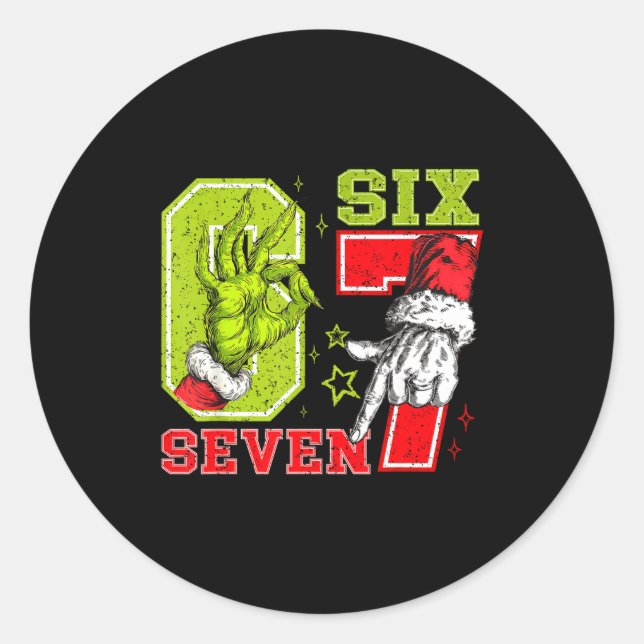 Adesivo 67 Christmas 6 7 Meme Pajamas Holiday Gen Alpha Sl (Frente)