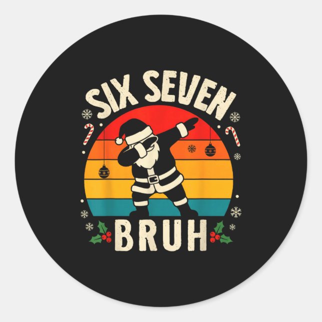 Adesivo 67 Christmas Funny 67 Meme Youth Kids Dabbing Sant (Frente)