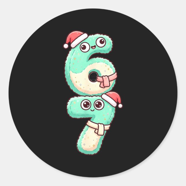 Adesivo 67 Christmas Kawaii Pastel Design  (Frente)