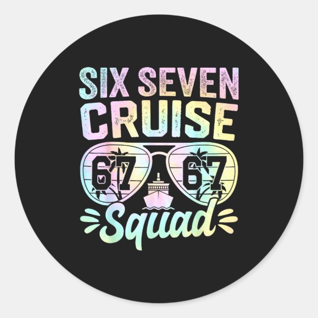 Adesivo 67 Cruise Squad 2025 Cruise Six Seven Meme Matchin (Frente)