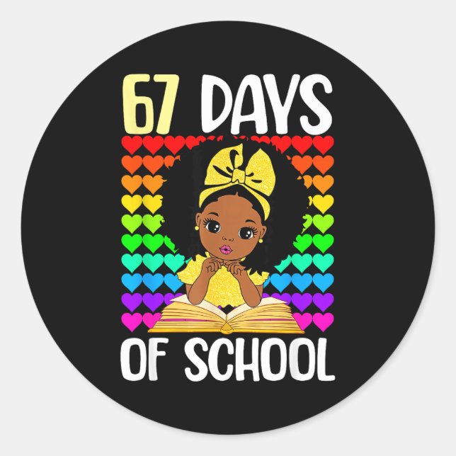 Adesivo 67 Days Of School 67th Day Smarter Six Seven Melan (Frente)