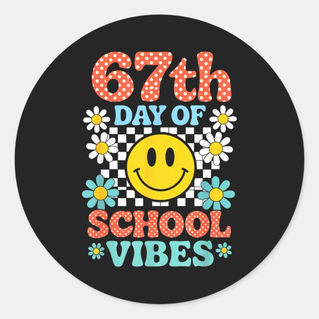 Adesivo 67 Days Of School Meme 100th Day Of School Vibes S (Frente)