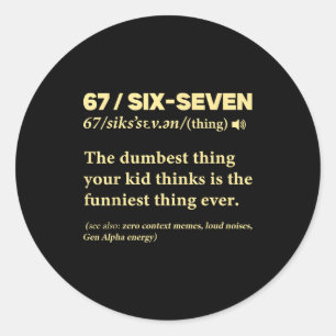 Adesivo 67 Definição Significado Seis Sete Engraçado Meme