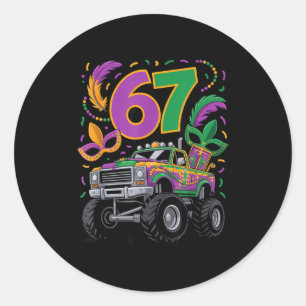 Adesivo 67 Desenho de Carnaval de Caminhão de Carro Monstr