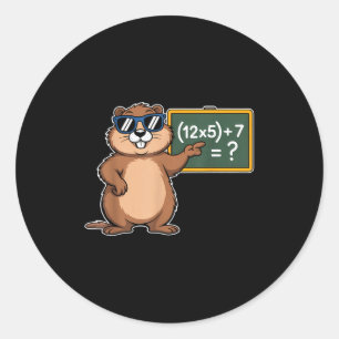 Adesivo 67 Dia da Marmota 6-7 Meme Professor de Matemática