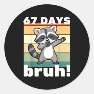 Adesivo 67 Dias De Escola Bruh Piada Meme Meninos Crianças
