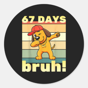 Adesivo 67 Dias De Escola Bruh Piada Meme Professores Cria