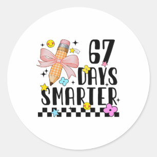 Adesivo 67 Dias De Escola Engraçado 67 Dias Aluno Mais Int