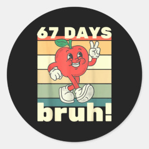 Adesivo 67 Dias De Escola Engraçado Seis Sete Meme Bruh Cr