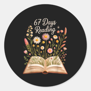 Adesivo 67 Dias De Escola Lendo Livros Professor 67º Dia O