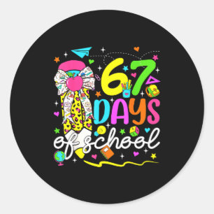 Adesivo 67 Dias De Escola Meninas Coquete Laço Lápis 67 Di