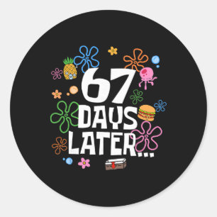 Adesivo 67 Dias Depois Feliz 100 Dias De Escola Estudante 