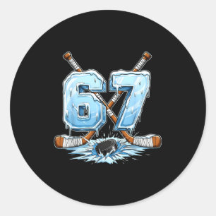 Adesivo 67 Drip de Hockey Número Estilo de Meme Engraçado 