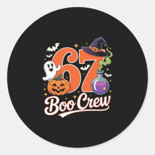 Adesivo 67 Equipe Boo Fantasma de Halloween Engraçado Abób