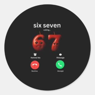 Adesivo 67 Está Chamando Meme Engraçado 67 Silly Ai Apple
