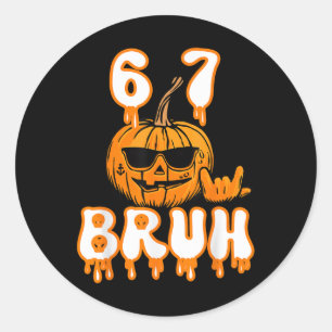 Adesivo 67 Fantasia de Meme de Halloween Brainrot Crianças