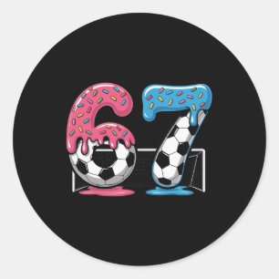 Adesivo 67 Futebol Esporte Fã Sorvete Derramando 6 7 Seis