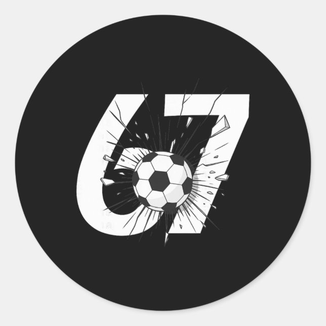 Adesivo 67 Futebol Seis Sete 6 7 Meme 67 _3  (Frente)