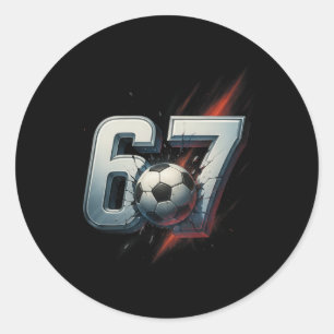 Adesivo 67 Futebol Seis Sete 6 7 Meme 67 _4 